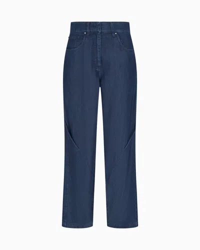 Giorgio Armani Denim Collection Straight Trousers In Lyocell