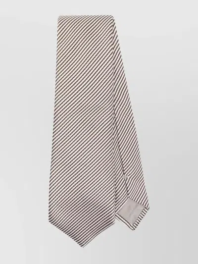 Giorgio Armani Diagonal Striped Tie With Traditional Design