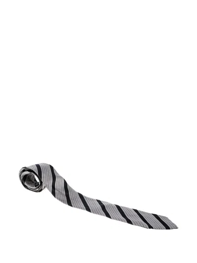 Pre-owned Giorgio Armani Diagonal-stripes Silk Tie