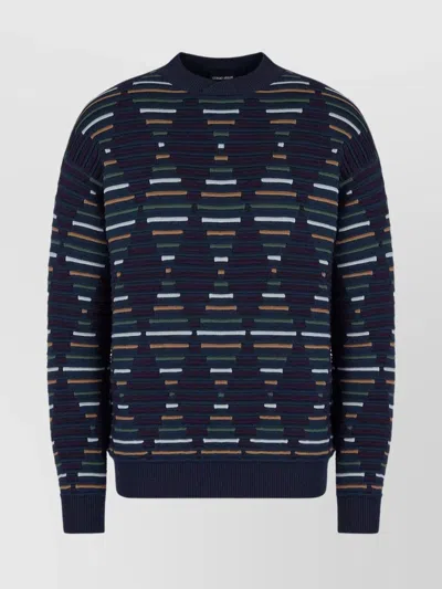 GIORGIO ARMANI DIAMOND PATTERN WOOL SWEATER