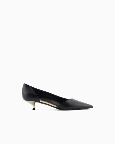 Giorgio Armani D'orsay Court Shoes In Calfskin