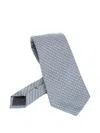 Giorgio Armani Silk Tie Ties And Bow Ties Blue In Gray