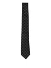 Giorgio Armani Dot-print Silk Tie In Black
