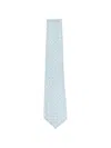 Giorgio Armani Slim Patterned Tie Featuring Pointed Tip In Blue