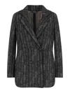 Giorgio Armani Double-breasted Cashmere And Viscose Blazer In Black