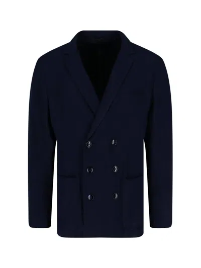 GIORGIO ARMANI DOUBLE-BREASTED BLAZER - NAVY