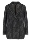 Giorgio Armani Double-breasted Cashmere And Viscose Blazer In Black