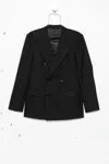 Giorgio Armani Double-breasted Blazer In Black
