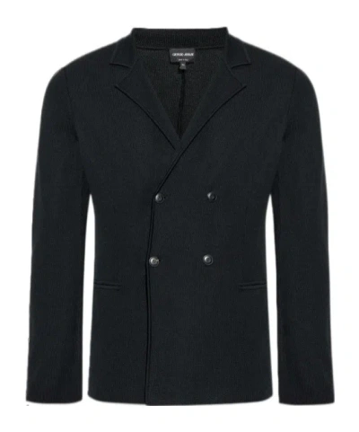 GIORGIO ARMANI GIORGIO ARMANI DOUBLE-BREASTED KNIT JACKET