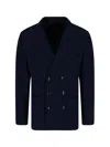 Giorgio Armani Double-breasted Blazer In Blue