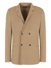 Giorgio Armani Double-breasted Blazer In Gray