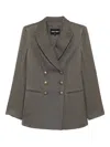 Giorgio Armani Double-breasted Blazer In Green