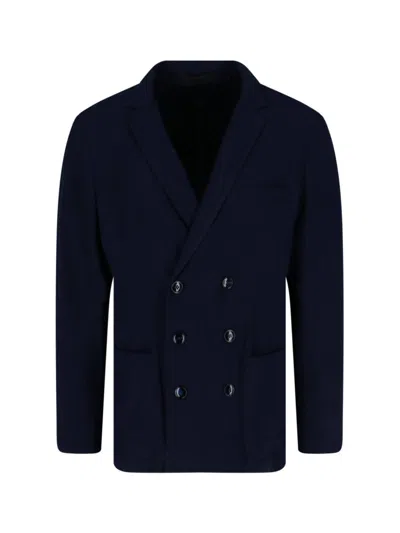 GIORGIO ARMANI GIORGIO ARMANI DOUBLE-BREASTED BLAZER – NAVY