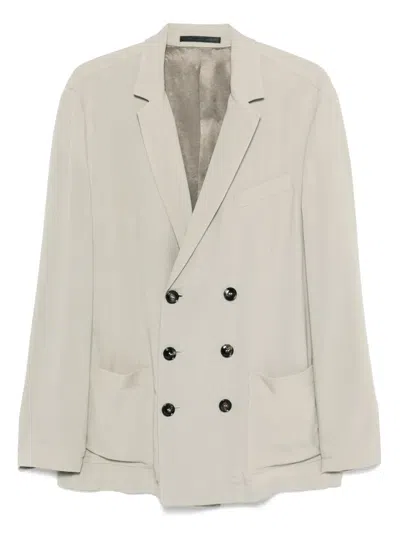 Giorgio Armani Double-breasted Blazer In Neutrals
