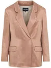 Giorgio Armani Double-breasted Blazer In Pink
