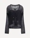 Giorgio Armani Women Double-breasted Cardigan And Top In A Wool And Mohair Blend Twin-set In Black