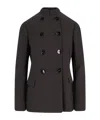 Giorgio Armani Tailored Jacket With Double-breasted Button Detailing In Brown