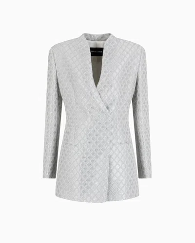 GIORGIO ARMANI DOUBLE-BREASTED JACKET IN JACQUARD