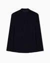 Giorgio Armani Double-breasted Jacket In Stretch Virgin Wool In Black