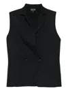 Giorgio Armani Double-breasted Sleeveless Waistcoat In Black