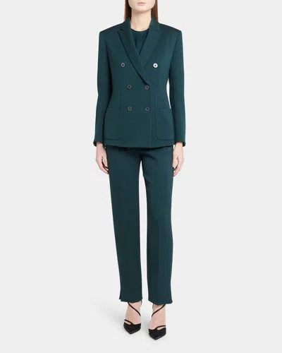 GIORGIO ARMANI DOUBLE-BREASTED STRETCH WOOL BLAZER JACKET