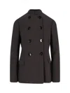 Giorgio Armani Tailored Jacket With Double-breasted Button Detailing In Black