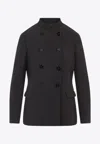 Giorgio Armani Tailored Jacket With Double-breasted Button Detailing In Black