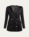 Giorgio Armani Double-breasted Viscose Jersey Blazer