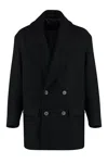 GIORGIO ARMANI DOUBLE-BREASTED WOOL BLEND JACKET FOR MEN