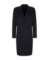 Giorgio Armani Double-breasted Wool Coat In Blue