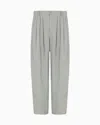 Giorgio Armani Double-pleat Trousers In A Micro-textured Viscose Blend