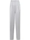 Giorgio Armani Tailored Grey Trousers With Concealed Fastening In Gray