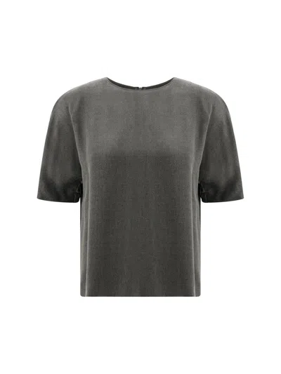 Giorgio Armani Dove Grey Satin T-shirt