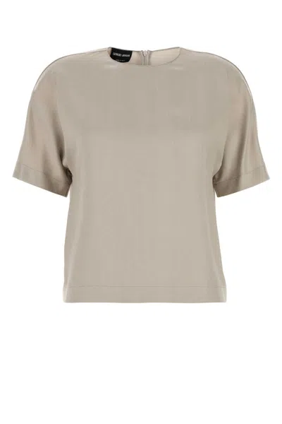 Giorgio Armani Dove Grey Satin T-shirt