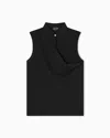 Giorgio Armani Draped Top In Triple Silk Georgette In Black