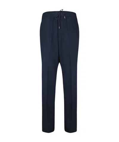 Giorgio Armani Drawstring Casual Pants In Black