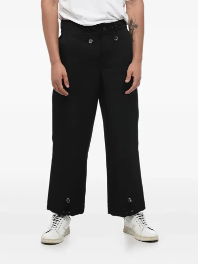 Giorgio Armani Drawstring Trousers In Black