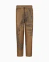 Giorgio Armani Drawstring Trousers In Printed Cupro