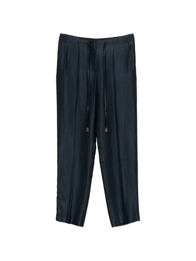 Giorgio Armani Drawstring-fastening Trousers In Blue