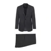 Giorgio Armani Single-breasted Wool Suit In Beige