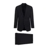 Giorgio Armani Single-breasted Wool Suit In Blue