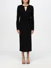Giorgio Armani Keyhole Milano Jersey Sheath Dress In Schwarz