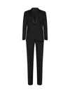 Giorgio Armani Single-breasted Wool Suit In Black