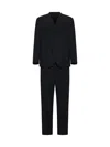 Giorgio Armani Single-breasted Textured Blazer In Black