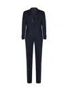 Giorgio Armani Single-breasted Wool Suit In Blue