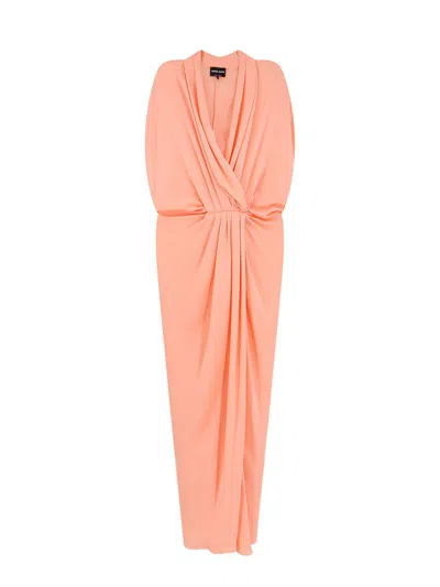 Giorgio Armani Dresses In Peach Beige