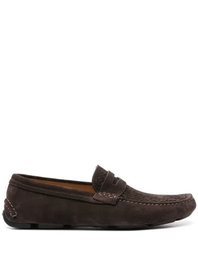 Giorgio Armani Driver Shoe In Brown