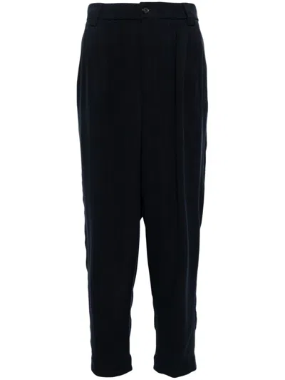 Giorgio Armani Wool Trousers In Blue