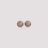 Giorgio Armani Glossy Brass Earrings With Rounded Design In Brown