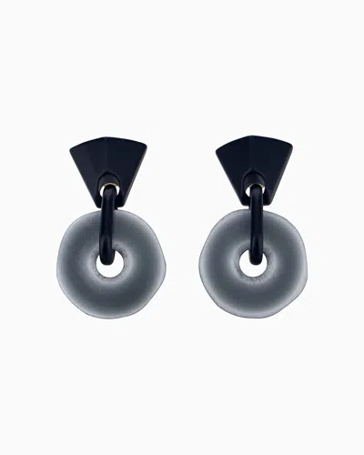 Giorgio Armani Earrings In Methacrylate And Brass In Gray